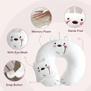 <span class=keywords><strong>Oreiller</strong></span> de voyage ergonomique en mousse à mémoire de forme personnalisable, forme B, de haute qualité, mignon, <span class=keywords><strong>80</strong></span> cm - Product Image 2