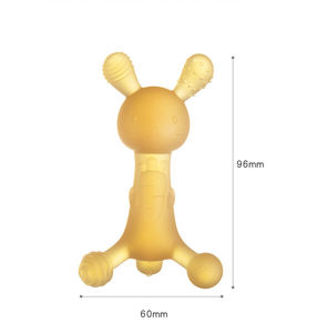 BPA içermeyen Unisex tavşan şekli gıda sınıfı silikon bebek dişlikleri yumuşak çiğnemek oyuncak diş kaşıyıcı yaşları 0-24 ay çin üretici - Product Image 3