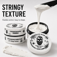 Argile coiffante professionnelle 150 ml pour hommes, texture soyeuse, contrôle flexible, fini mat, volume naturel, fourniture pour salons, approvisionnement B2B