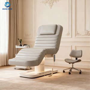 Meja Pijat Terapi Medis Spa Kecantikan Elektrik Emas Putih Mewah untuk Perawatan Salon Kecantikan, Ekstensi Bulu Mata, dan Kosmetik - Product Image 6