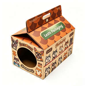 Caja <span class=keywords><strong>de</strong></span> cartón desechable para <span class=keywords><strong>perros</strong></span> con logo personalizado, económica, con asa, para paseos. - Product Image 3