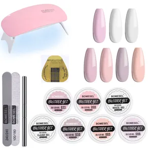 Festcreme-Gel 7 Farben Nagelsalon Kosmetik Uv Gel Nagellack OEM Flasche Mein Gel für Maniküre Solon-Set