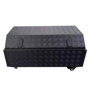 Boîte à outils plate en <span class=keywords><strong>aluminium</strong></span> noir thermolaqué CAIXIN <span class=keywords><strong>pour</strong></span> benne de camionnette, étanche avec joints sous châssis <span class=keywords><strong>pour</strong></span> <span class=keywords><strong>remorque</strong></span> - Product Image 1