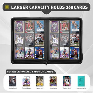 Classeur à fermeture éclair pour cartes à collectionner Custom Vault X 9 poches, 360 cartes, 20 pages à chargement latéral, dossier pour jeux de collection - Product Image 2