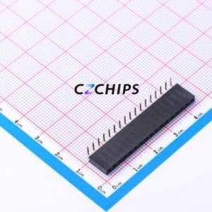 PM254-1-17-W-8.5 Pin Socket Bent Lead Through Hole,P=2.54mm Connector 1x17P 2.54mm Square Hole Right Angle Insert - Product Image 1