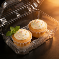 Scatole per Alimenti in Plastica PET con Coperchi Trasparenti, Confezioni Eleganti con Cerniera per Torte, Personalizzabili con Logo