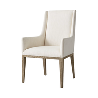 Chaise de salle à manger moderne en tissu Muxingfang avec pieds réglables en hauteur, cadre en bois massif pour la maison, le bureau et l'hôtel