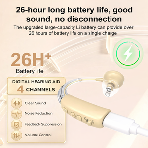 Miglior Prezzo Apparecchi Acustici Digitali BTE a 4 Canali per Acufeni, 128dB, ad Alto Guadagno, con Cancellazione del Rumore, Ricaricabili, Ecologici, Classe A - Product Image 3