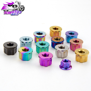 Tuercas de Titanio TMJ M5 M6 M8 M10 M12 M14M16, Tuercas de Eje con Brida de Titanio, Aleación de Titanio Gr5 Ti6Al4V, Tuerca CNC para Eje Trasero - Product Image 4