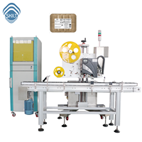 Étiqueteuse haute vitesse pour boîtes en carton avec compteur de lots, machine d'étiquetage pour palettes et sacs, 100 pièces/min, contrôle servo
