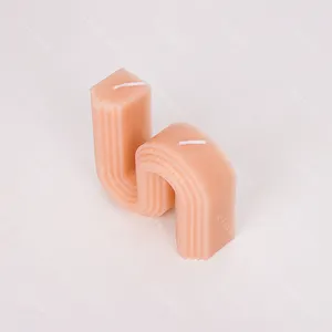 2024 SING HUA Custom Shape S-shaped Home Decoration Soy Wax Carved Candle