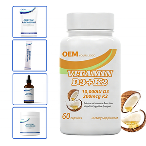 Soluciones de Empaque Personalizadas para Suplementos de Vitamina D3 y K2, Fábrica con MOQ Flexible, Tamaños de Botellas y Cajas para Marcas con Enfoque Visual - Product Image 1