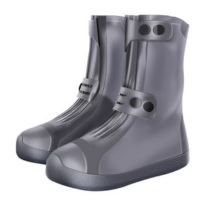 TPE Unisex Anti Slip Rain <b>Shoes</b> Cover <b>Waterproof</b> and Reusable TPR Rain Boot Protector - Product Image 2