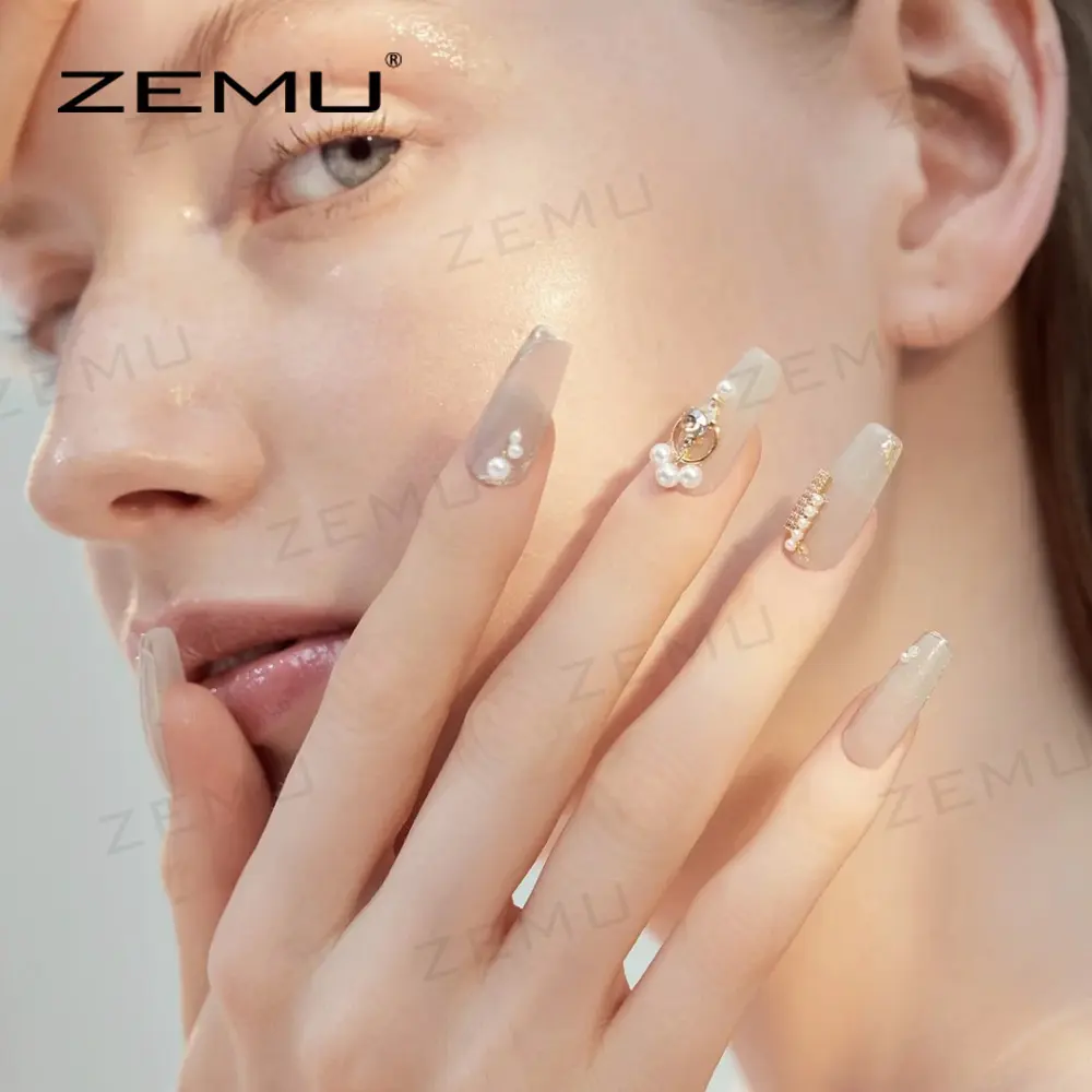 Unhas artificiais removíveis com strass de luxo personalizadas, unhas artificiais falsas, unhas de gel francês