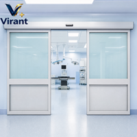 Porte automatique hermétique à fermeture douce, porte battante pour hôpital, porte de confidentialité pour salles de stérilisation, pour CSSD