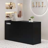 Magasin de vêtements moderne pour femmes Bureau de réception Petit comptoir de paiement en bois pour magasins spécialisés Yoga Salon de beauté Réception