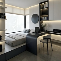 Meubles Intégrés Multifonctionnels pour Chambre d'Enfant et d'Adolescent : Armoire Tatami, Lit et Bureau Personnalisés pour Toute la Maison