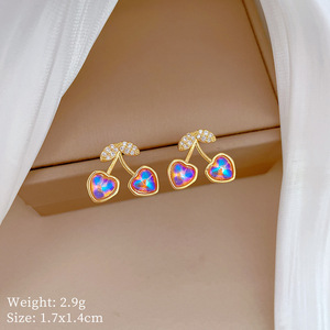 Set di gioielli in acciaio inossidabile non sbiadito zircone ciondolo ciondolo collana orecchino per donna clavicola catena choker gioielli charm - Product Image 5