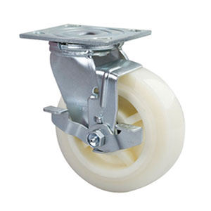 CARSUN Heavy Duty Rollen rad <span class=keywords><strong>4</strong></span> <span class=keywords><strong>5</strong></span> 6 8 Zoll weißes <span class=keywords><strong>Nylon</strong></span>-Rad kugellager Industrielle Lenk rolle OEM unterstützt - Product Image 1