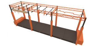 Arrivées commerciales : Parcours d'obstacles Ninja Warrior pour adultes, barre de singe, obstacle de type Formula, aluminium, 8 personnes, extérieur, âges 8-45 - Product Image 3