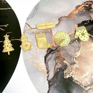 น้ำผึ้งและความหวาน ของตกแต่งเค้กอะคริลิคคริสต์มาส โลโก้สุขสันต์วันคริสต์มาส ท็อปเปอร์คัพเค้ก อุปกรณ์จัดงานปาร์ตี้วันหยุด - Product Image 1