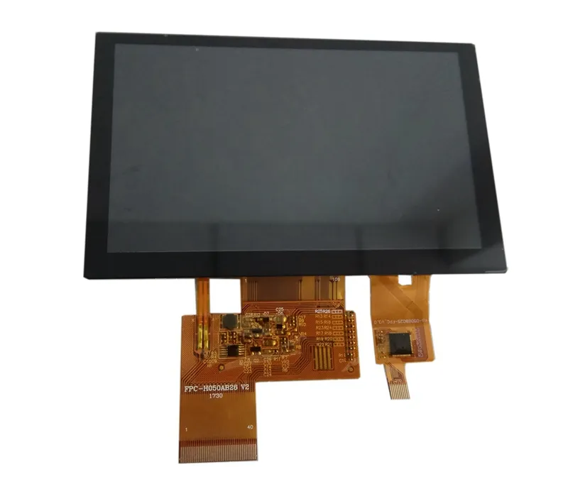 5 inch IPS ánh sáng mặt trời có thể đọc được LCM TFT LCD hiển thị 800x480 Độ phân giải 40 pin RGB/LVDS giao diện