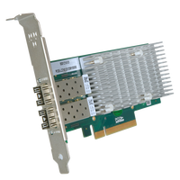 Adopter en usine Intel X710-Bm2 carte d'interface adaptateur réseau 2 X SFP + 10gbps double Port Pcie3.0 X8 Pcie Riser Card