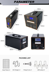 สถานีพลังงานแสงอาทิตย์แบบพกพา MPPT AC 110V/220V คลื่นไซน์บริสุทธิ์ ระบบแบตเตอรี่ LiFePO4 ไฟฉาย ที่จุดบุหรี่ ช่องเสียบ Type C สำหรับใช้งานกลางแจ้ง - Product Image 2