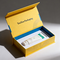 Boîte magnétique personnalisée et boîte cadeau orange pour ensemble de soins de la peau et emballage de luxe, boîte en papier de taille personnalisée