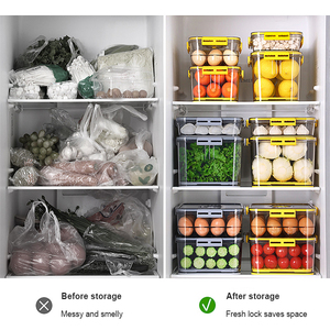 กล่องเก็บของในตู้เย็นแบบหนาทำจากพลาสติก PET เกรดอาหารของ <span class=keywords><strong>Nfs</strong></span> - Product Image 5