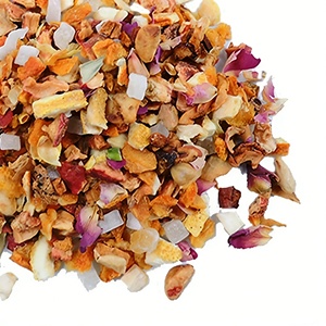 Thé aux fruits pêche, pomme et <span class=keywords><strong>orange</strong></span>, mélange de thés santé bruts, vente en gros en vrac, sachets et boîtes de thé en vrac - Product Image 2