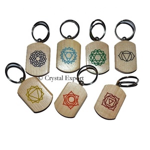 Color Full Engraved Chakra Symbol Set on Wood : Engraved Chakra - Chakra Wholesale Sets - Product Image 1