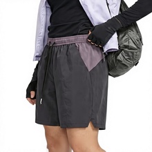 New Arrival Solid Casual Waterproof Breathable High Waist Drawstring Closure Nylon Spandex Outdoor Running Sports Shorts