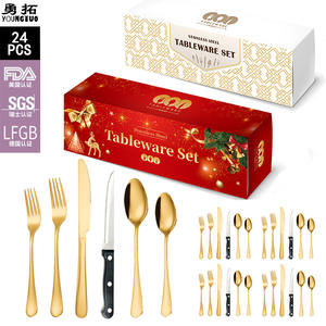 ชุดช้อนส้อมสแตนเลส Ooo Tableware 24 ชิ้น สำหรับ 4 คน ชุดอาหารค่ำแบบตะวันตก ทนทาน เหมาะสำหรับงานเลี้ยง - Product Image 5