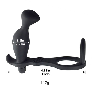 Nuovo Modello 2026: Plug Anale a Doppio Anello per Massaggio Prostatico, Giocattolo Erotico in Silicone, Anello Fallico, Dildo Anale - Product Image 4