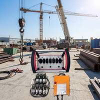 Télécommande de grue pour engins lourds 12V/24V avec 7 joysticks, étanche et antichoc, portée de contrôle de 500 m, télécommande hydraulique