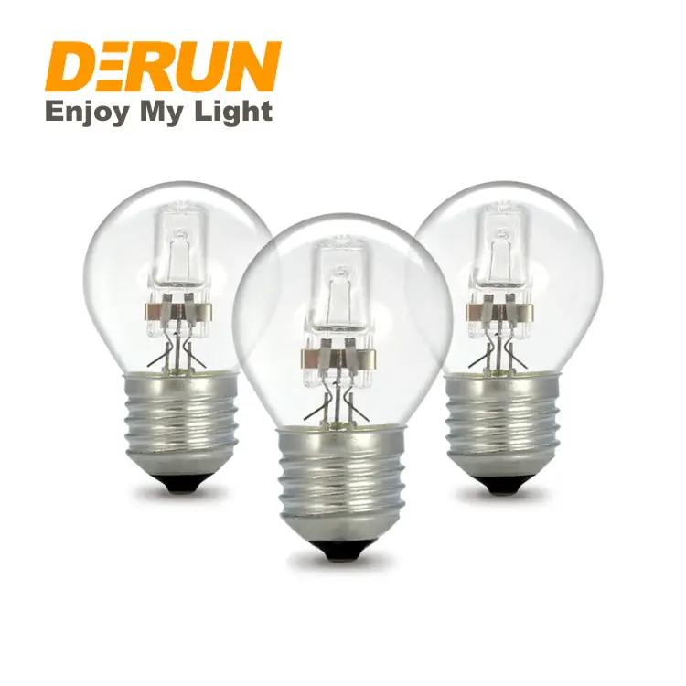 Eco Mini Globe Shape Halogen Lamp Bulb G45 18W 28W 42W E14 E27 Clear Frosted Dimmable with CE RoHS , HAL-G45