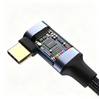 Câble d'extension USB-C 3.1 mâle vers femelle coudé, conducteur en cuivre pour transmission vidéo et charge sur Switch