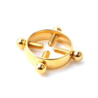 Anneau de téton factice à visser, anneau de poitrine rond en acier inoxydable, bijoux de protection de téton, faux bijoux corporels sans perçage