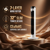 Kipas Menara 32-inci Baru dengan Desain Senyap dan Hemat Energi, Rotor Angin 7-Lapis, Cocok untuk Ruang Tamu, Kamar Tidur, dan Hotel.