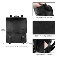 Mochila Premium Vintage de Cuero Impermeable Antirrobo para Portátil con Puerto USB, Gran Capacidad, Unisex, para Viajes, Escuela, Trabajo y Fines de Semana