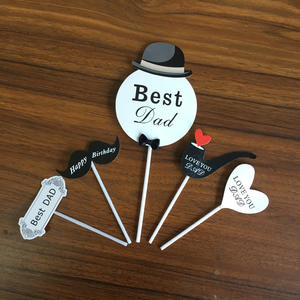 Novedades: Adorno de Papel para Pastel de Feliz Cumpleaños Papá, Decoración para Pastel del Mejor Papá, Accesorios para Pastel del Dí<span class=keywords><strong>a</strong></span> del <span class=keywords><strong>Padre</strong></span> - Product Image 2