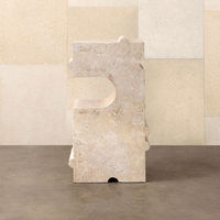 YDSTONE Design Moderne Table Basse En Travertin En Pierre Naturelle Canapé Table D'appoint Ensemble pour Salon & Hôtel/Vanité Top Utilisation