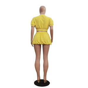 Conjunto de Dos Piezas para Mujer en 5 Colores, Top Corto <span class=keywords><strong>con</strong></span> Cierre y Minifalda, Tallas Grandes, Estilo Casual Deportivo, Tallas S-2XL - Product Image 5