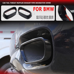 Roestvrijstalen Zwarte Auto Uitlaatpijp Cover Voor Bmw <span class=keywords><strong>M</strong></span> Sport Versie X5 F15 2014-18 & X6 F16 2015-19 Nieuwe Staat - Product Image 3