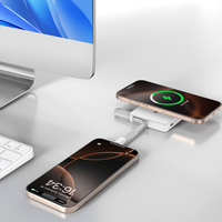 Chargeur sans fil magnétique P21 Ultra Slim 5000mAh 7.5W 15W avec câble Type-C intégré