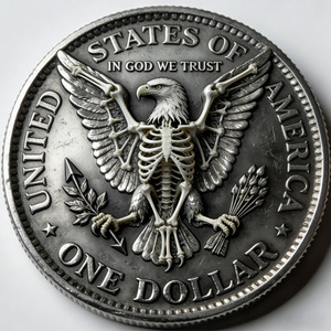 Pièce de monnaie antique vintage Morgan <span class=keywords><strong>Dollar</strong></span> plaquée argent avec impression découpée sur le thème de l'amour sur métal laiton durable pour la Fête des Pères - Product Image 5