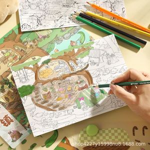 Autocollant mural 3D miniature fait main JHM, autocollant mural en papier de style dessin animé 3D imprimé en offset pour paysage, pour sacs - Product Image 4
