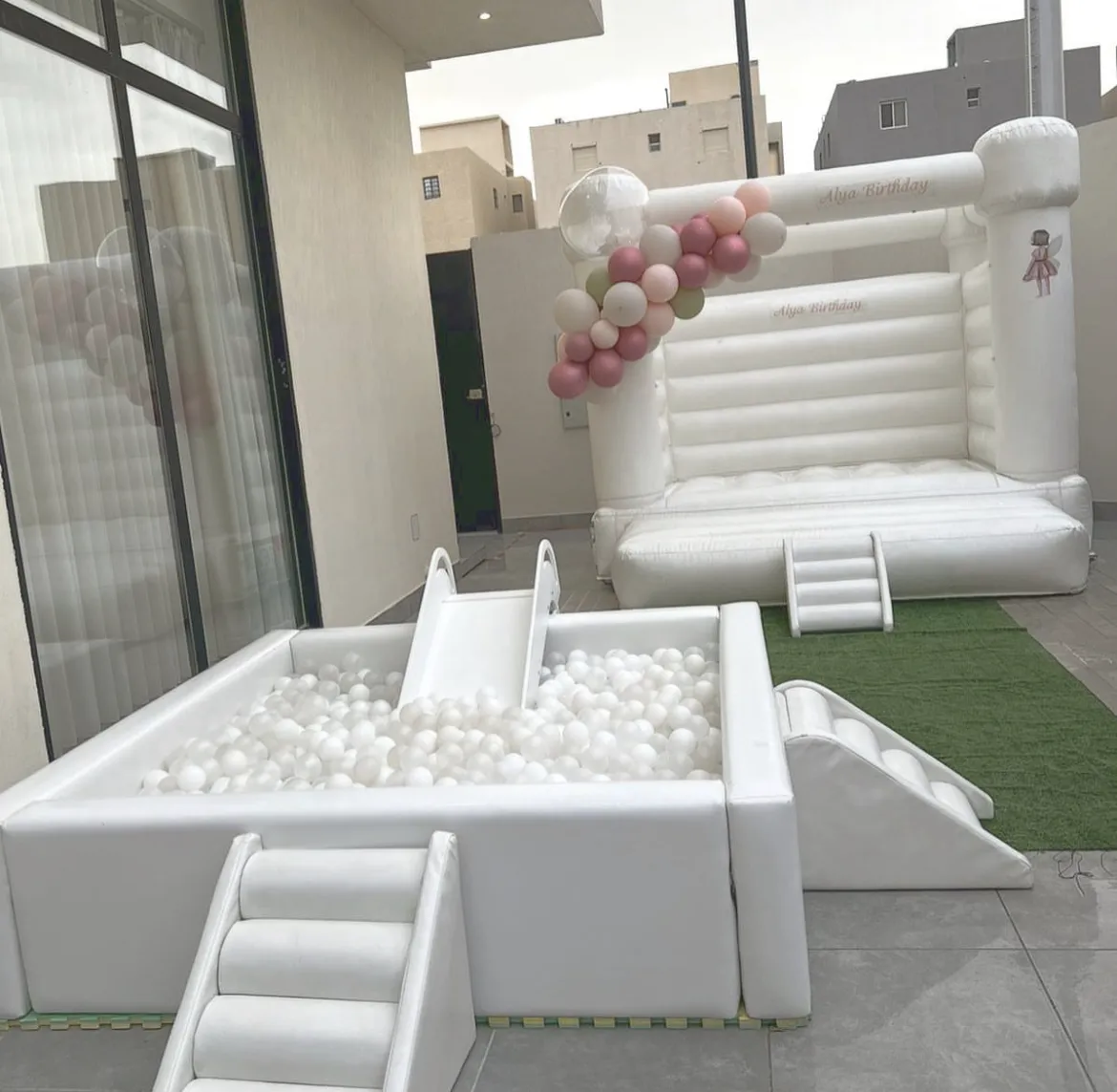 Bouncer inflável branco casamento Bounce House Cor personalizada Comercial Inflável Jumping Castle