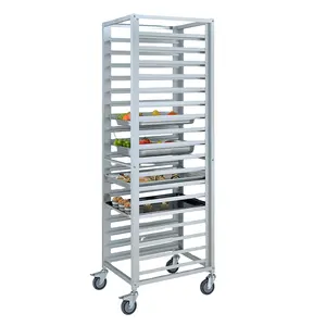 Restaurant Hotel Catering Aluminum Bread Trolley GN 1/1 Steam Table Pan Rack